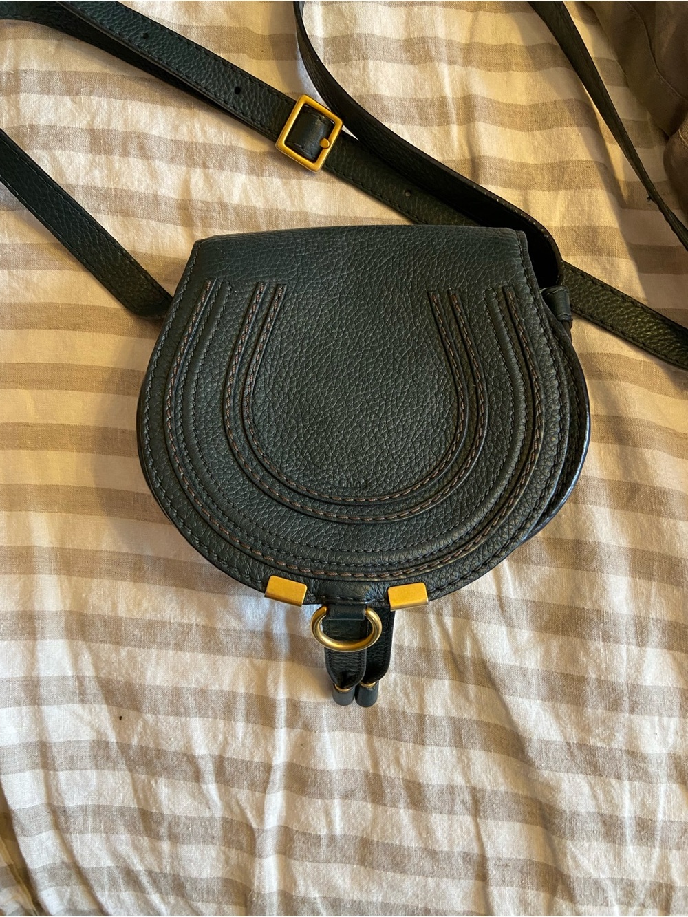 Chloé Mini Marcie crossbody bag in dark green